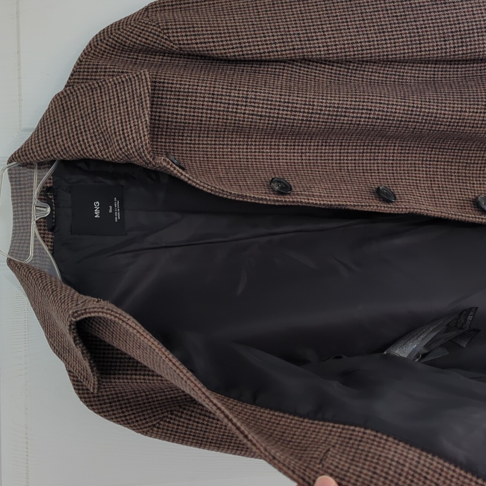 Mango Micro Houndstooth Wool Jacket - image 6